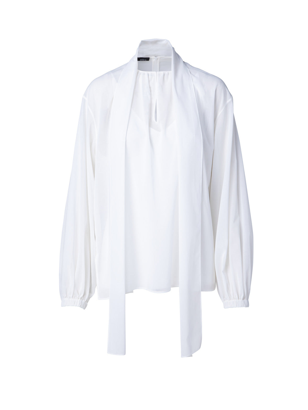 Cotton Voile Tunic Blouse With Bow
