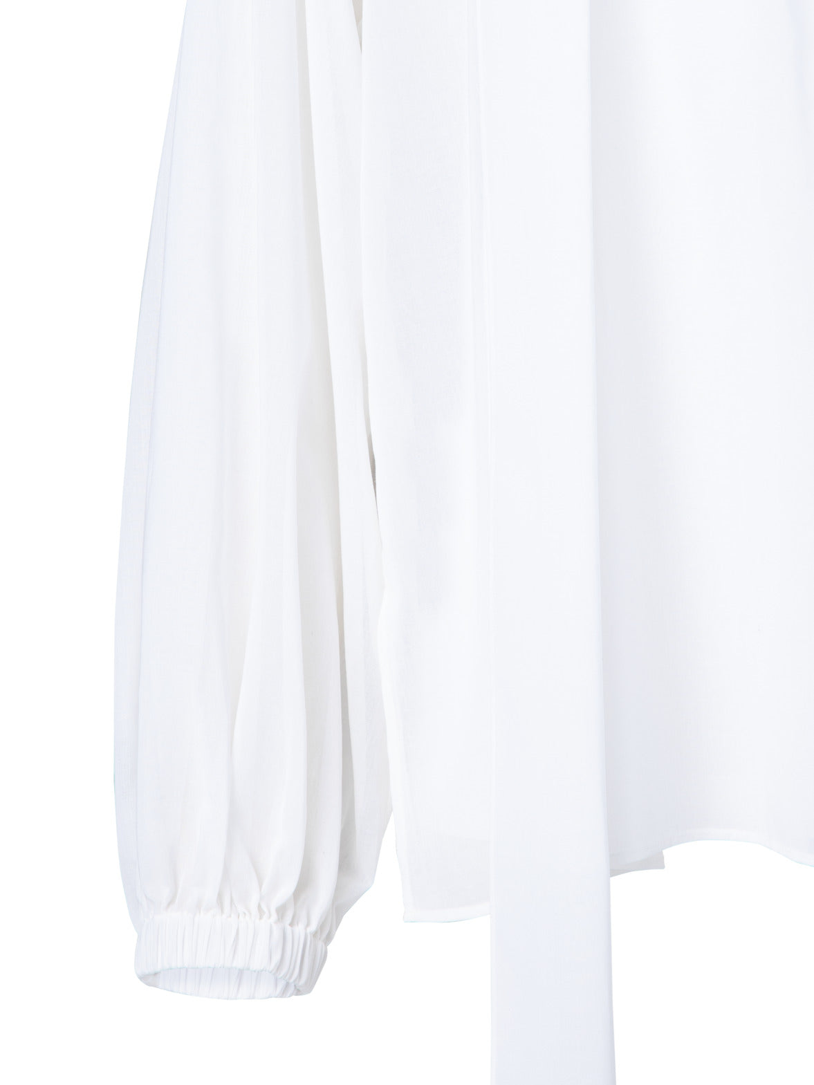 Cotton Voile Tunic Blouse With Bow