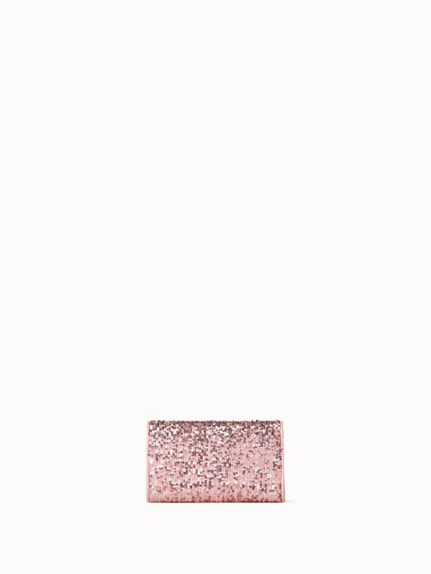 Anouk Mini Clutch in Sequins with Leather Trim