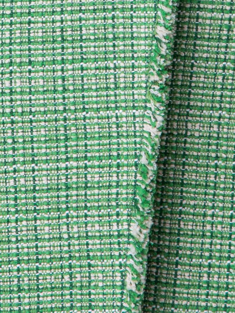 Fringed Cotton Linen Tweed Jacket