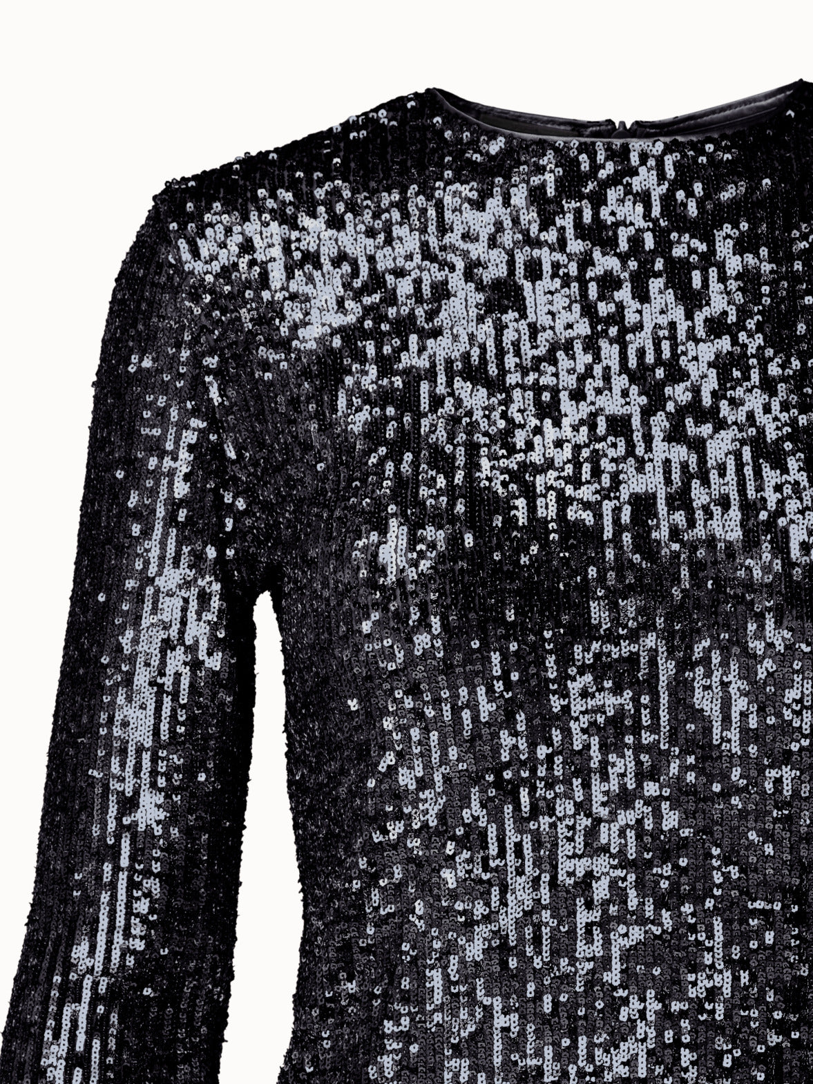 Top in Sequins on Jersey - black