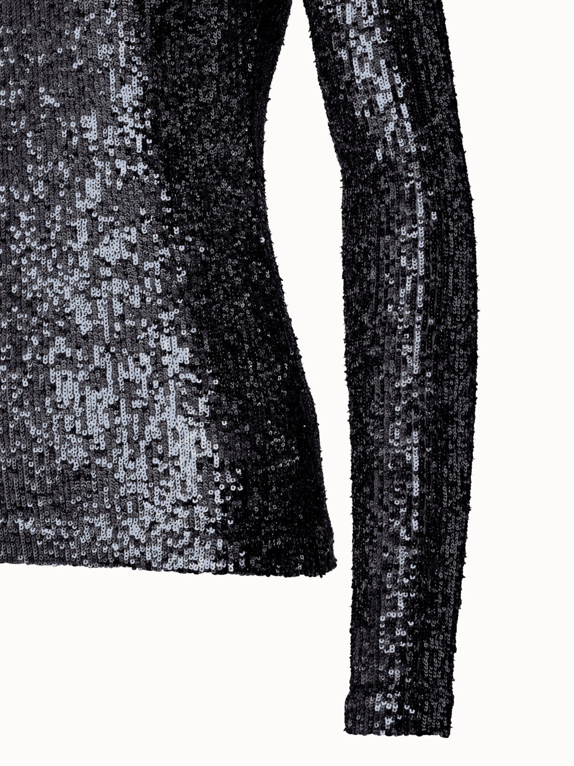 Top in Sequins on Jersey - black