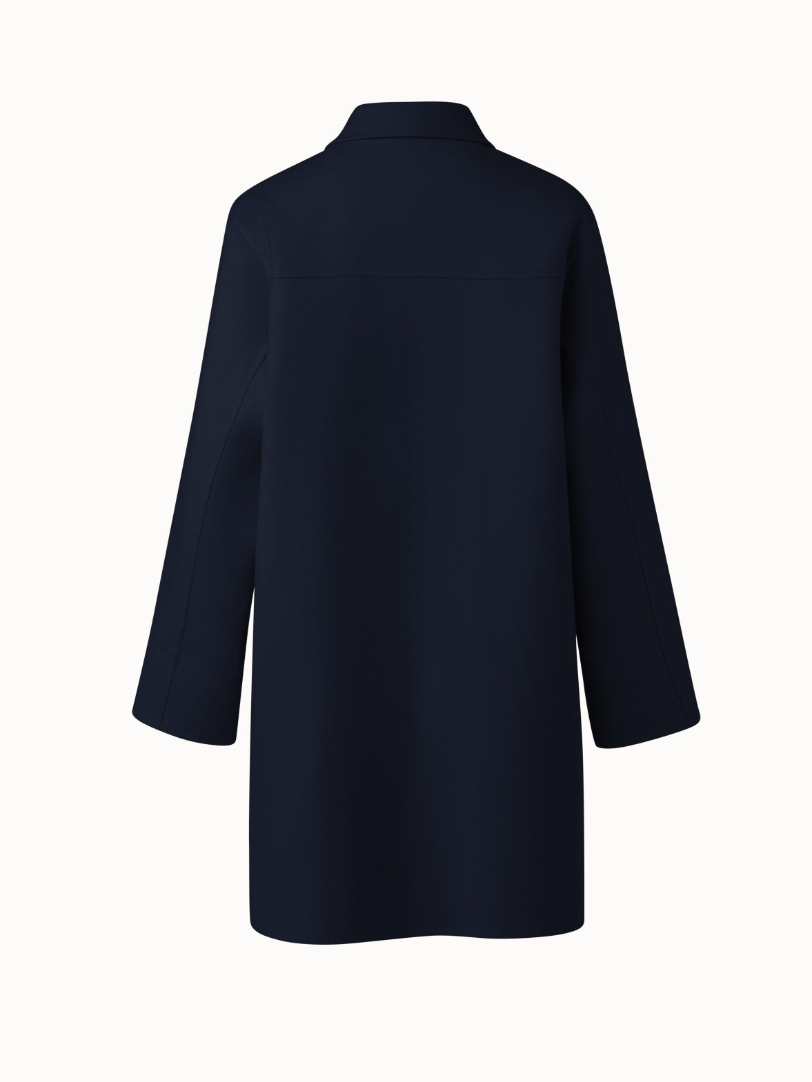Cashmere Double-Face Short Coat - navy