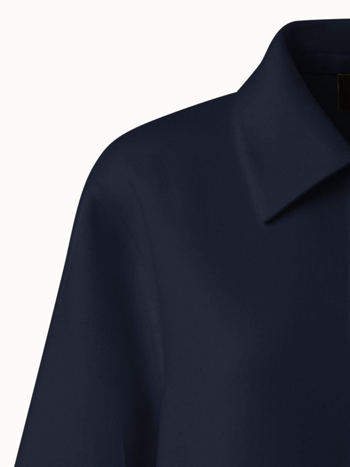Cashmere Double-Face Short Coat - navy