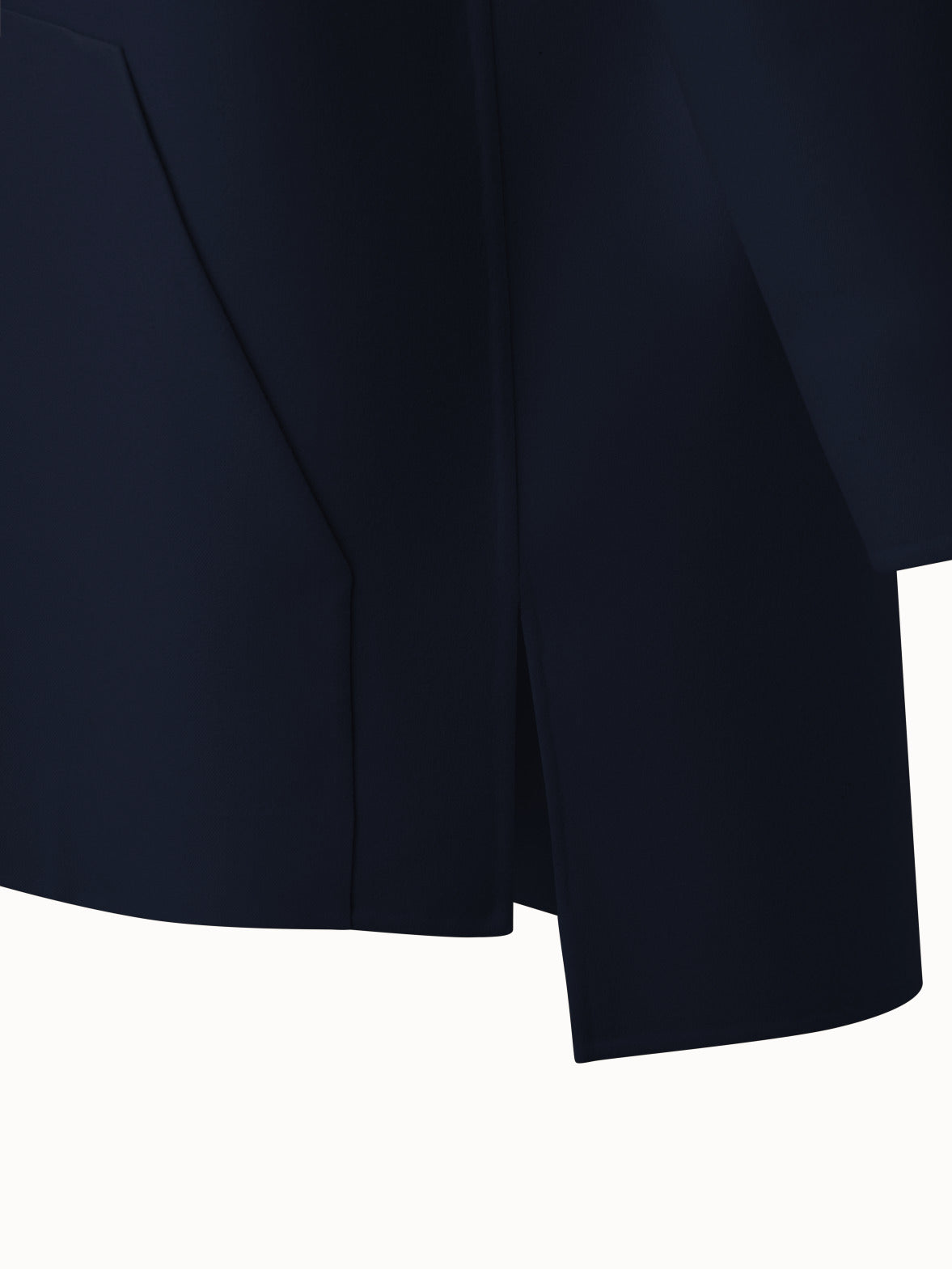 Cashmere Double-Face Short Coat - navy