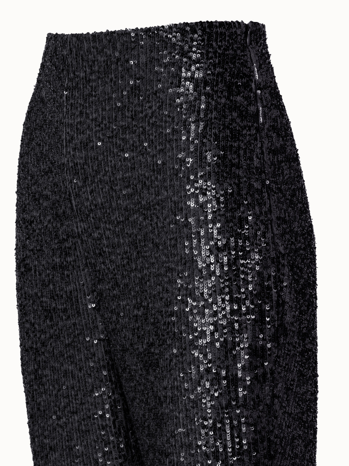 Sequins Bootcut Pants - black