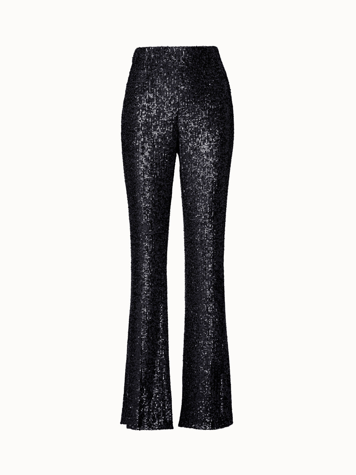 Sequins Bootcut Pants - black