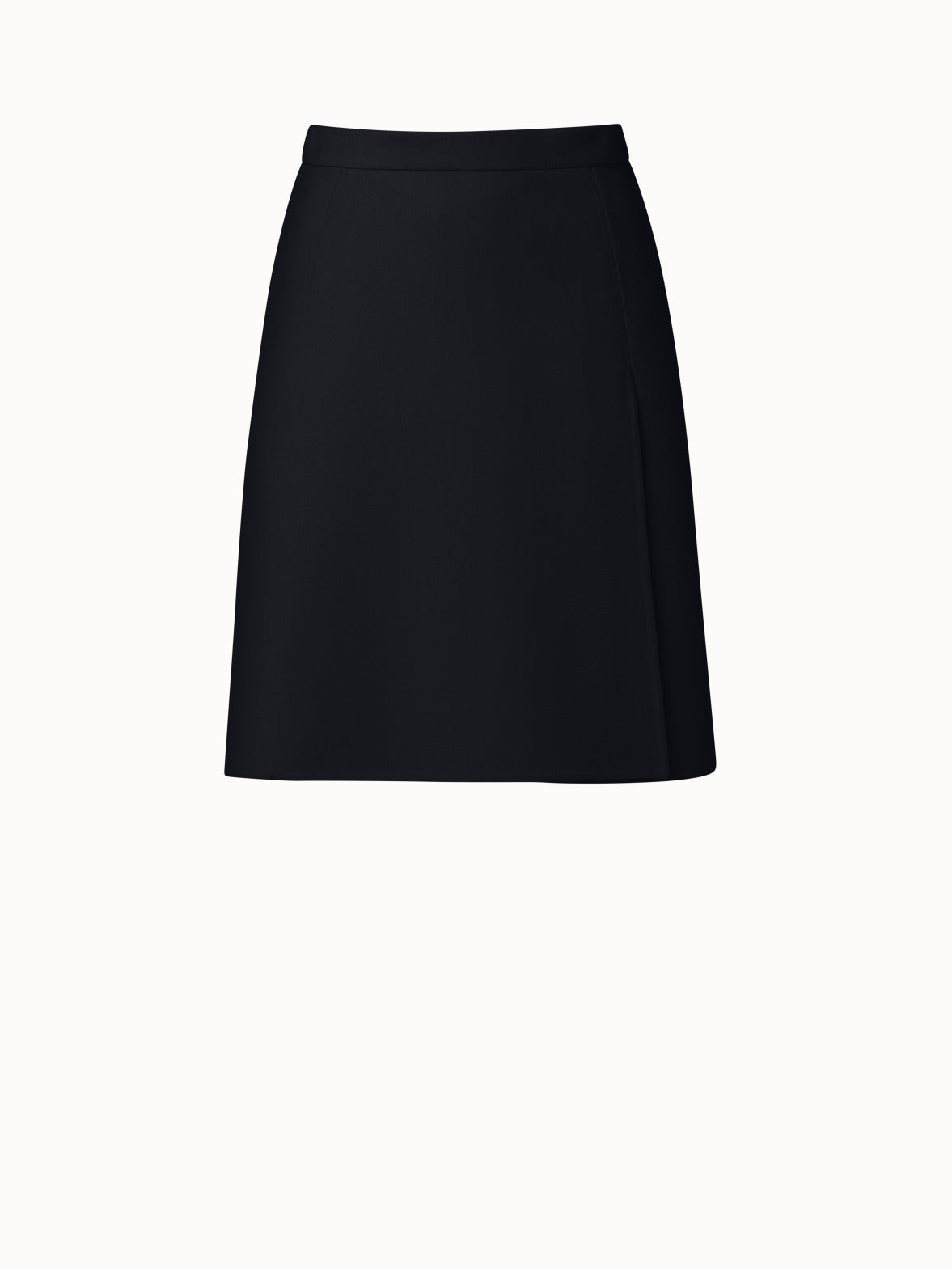 Wool Double-Face Short Skirt - black