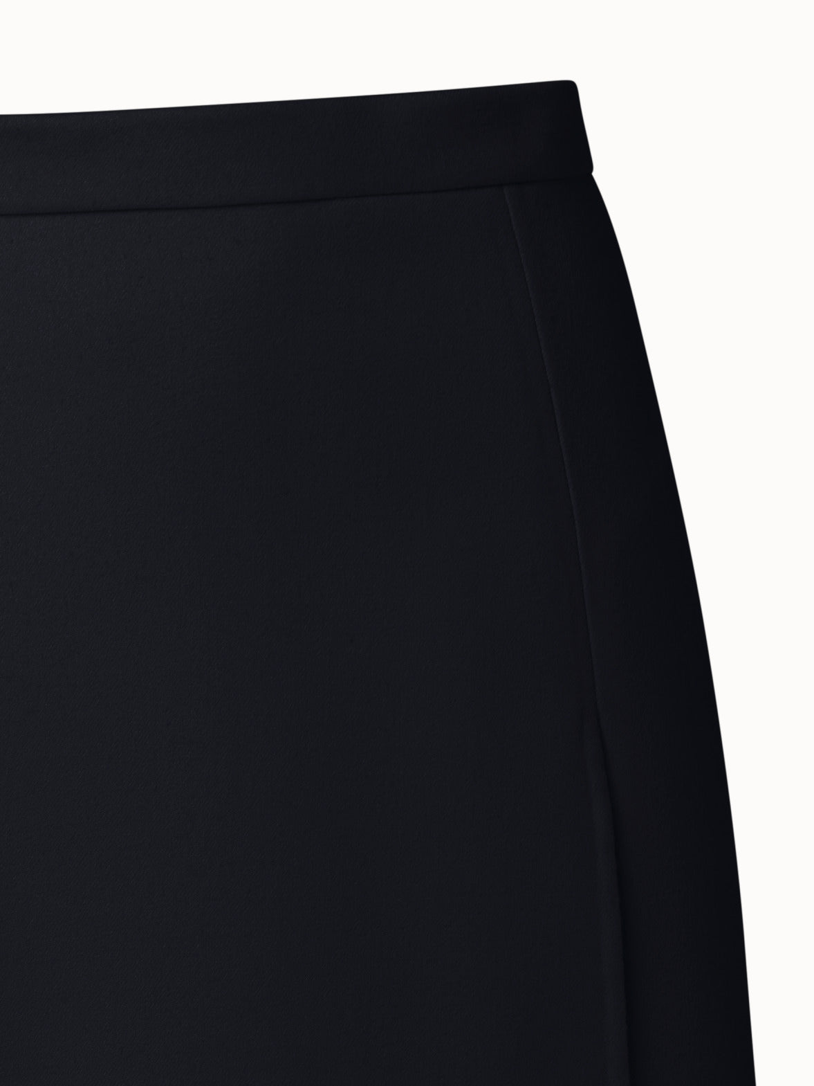 Wool Double-Face Short Skirt - black