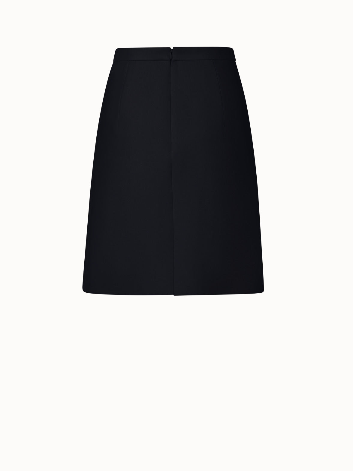 Wool Double-Face Short Skirt - black