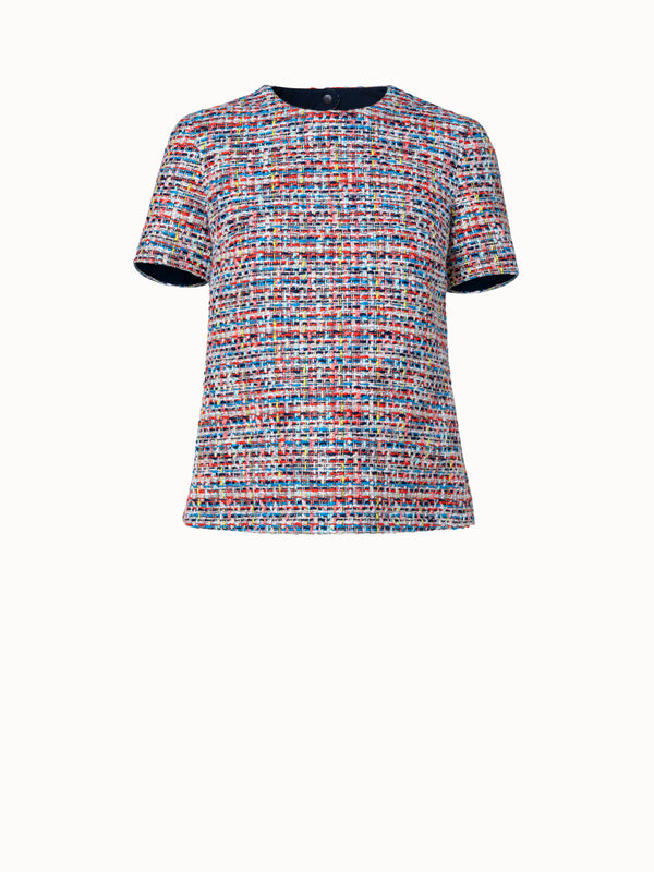 Cotton Tweed Blouse - multicolor