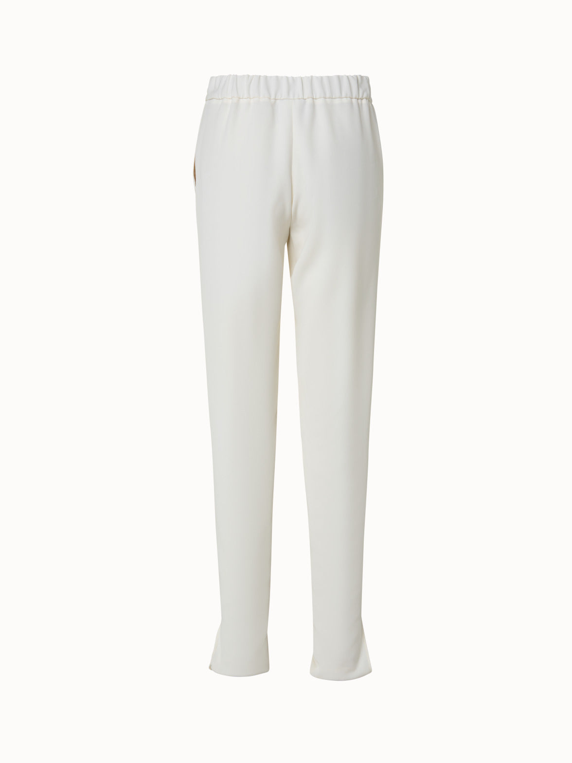 Mike Crêpe Tapered Pants - ecru - white