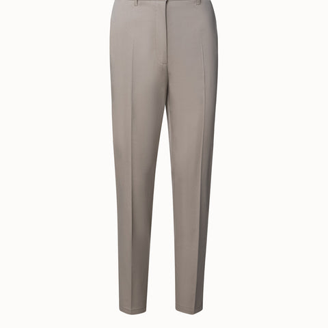 Freda Cotton Stretch Satin Cropped Tapered Pants