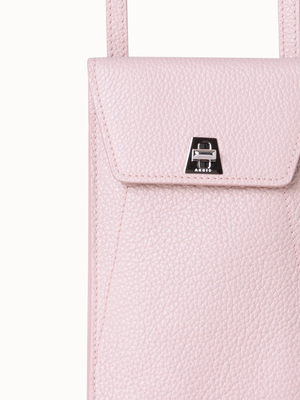 Anouk Phone Pouch in Leather - pink
