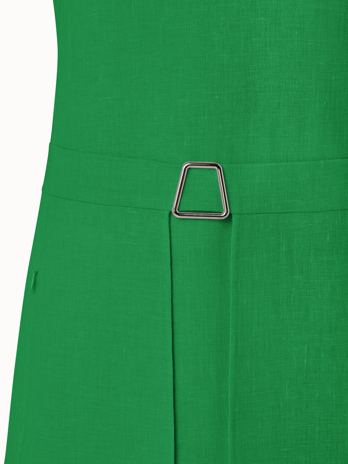 Linen Wool Double-Face Sheath Dress - green