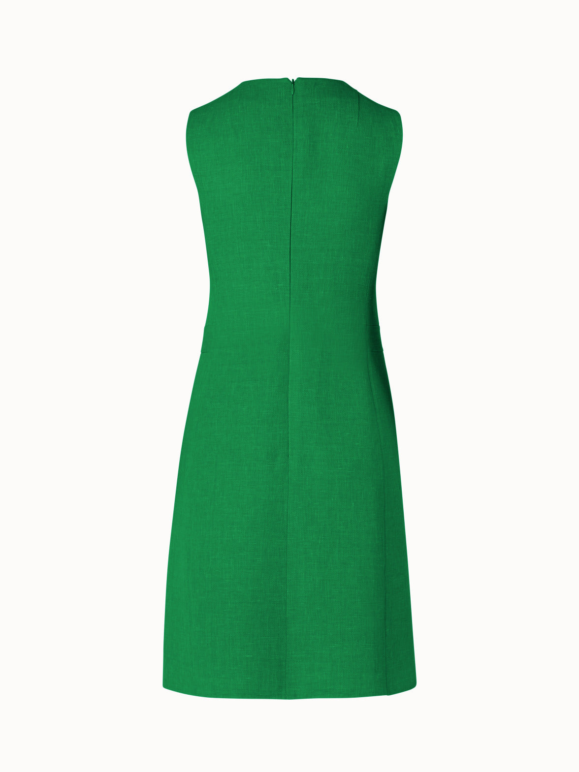 Linen Wool Double-Face Sheath Dress - green