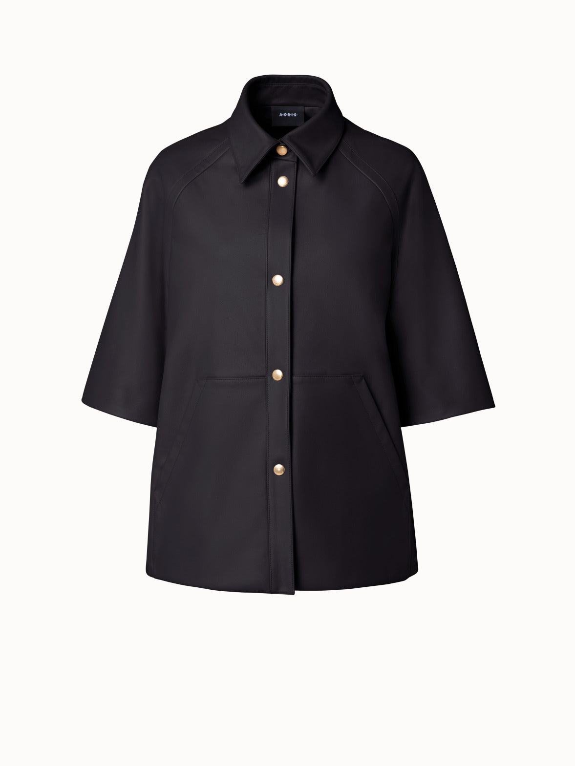 Lambskin Leather Jacket - black