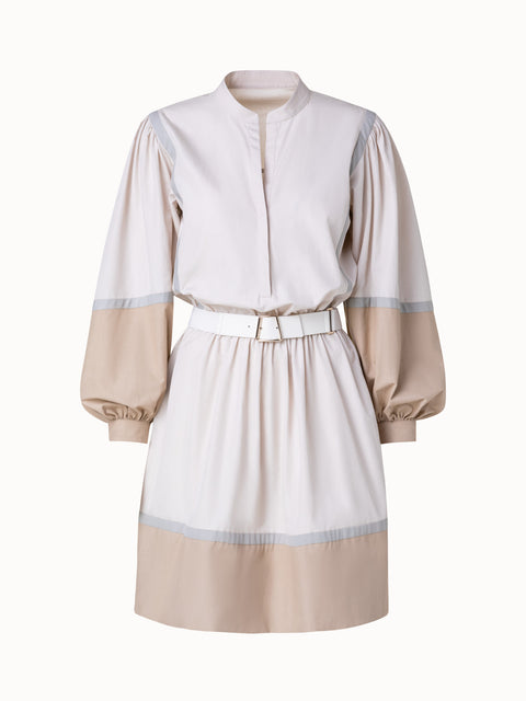 Colorblock Kleid aus Baumwoll-Popeline