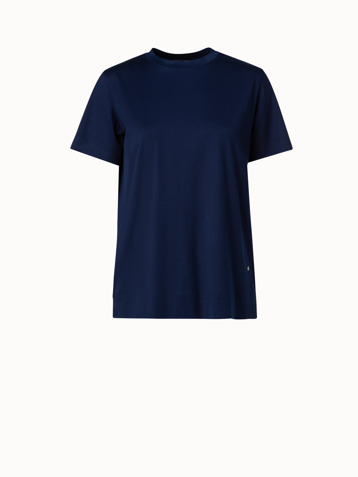 Cotton Jersey T-Shirt - navy - blue