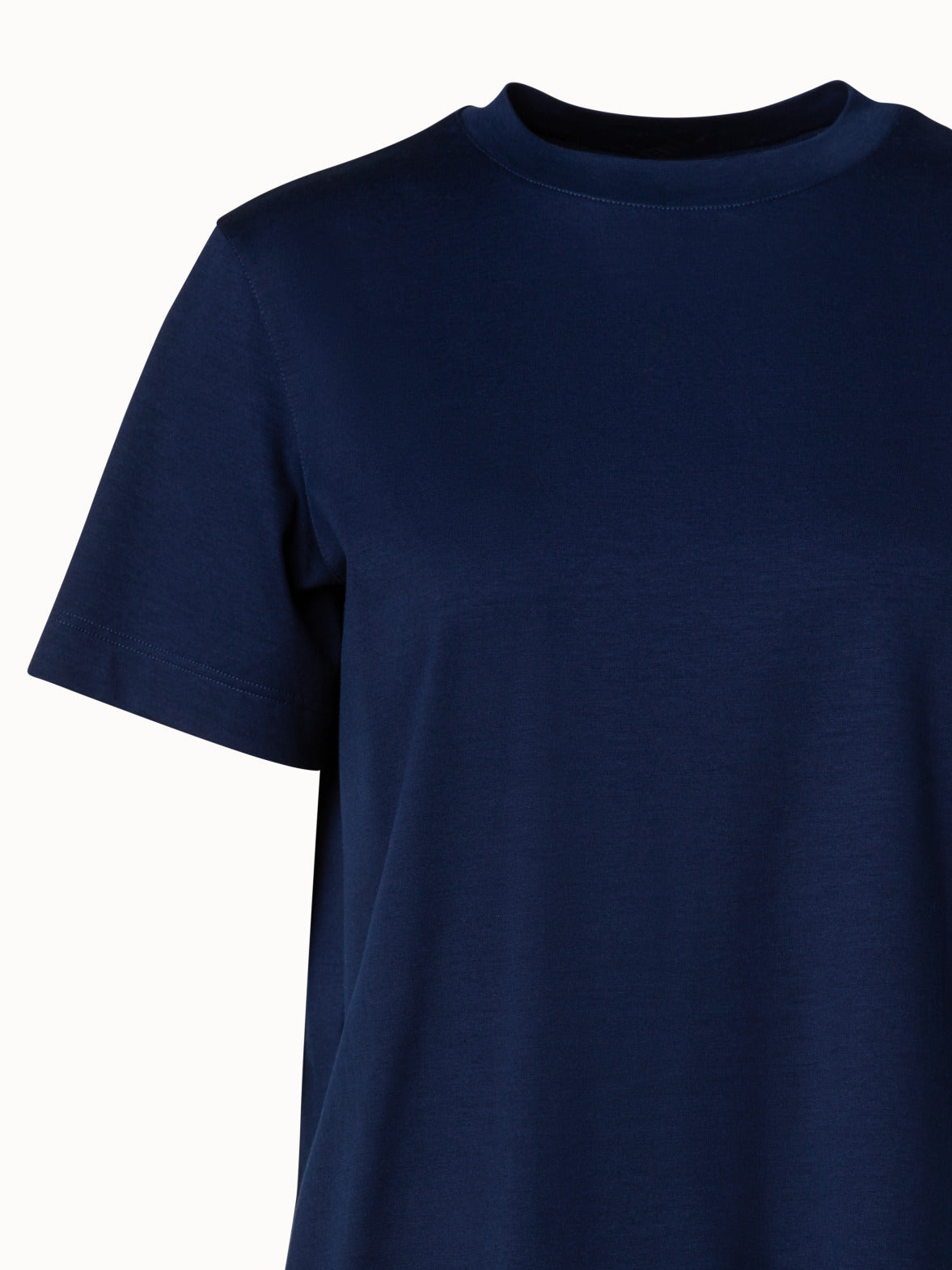 Cotton Jersey T-Shirt - navy - blue