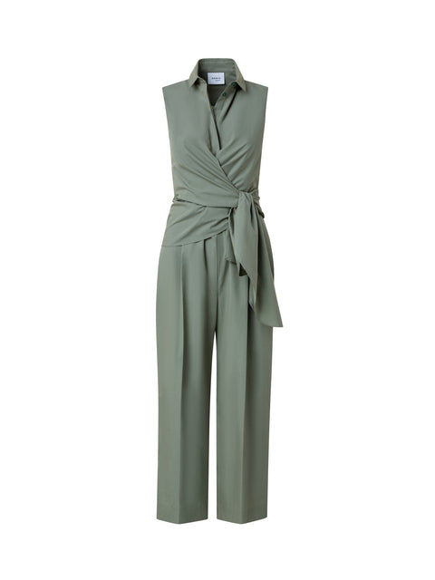 Wrap Jumpsuit aus Baumwoll Popeline