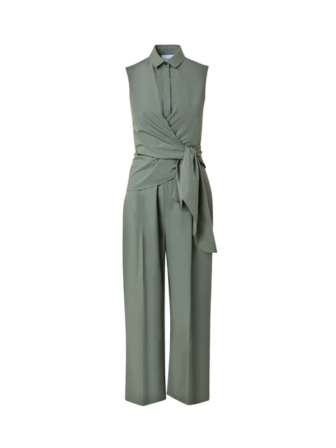 Wrap Jumpsuit aus Baumwoll Popeline