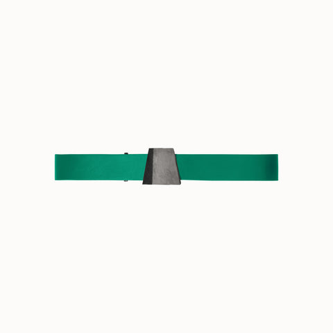 Leather Belt with Trapezoid Buckle