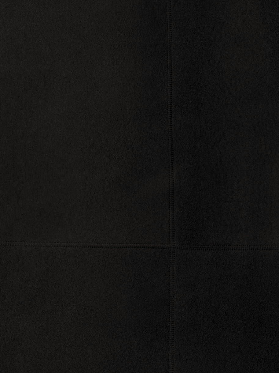 Lamb Shearling Long Coat - black