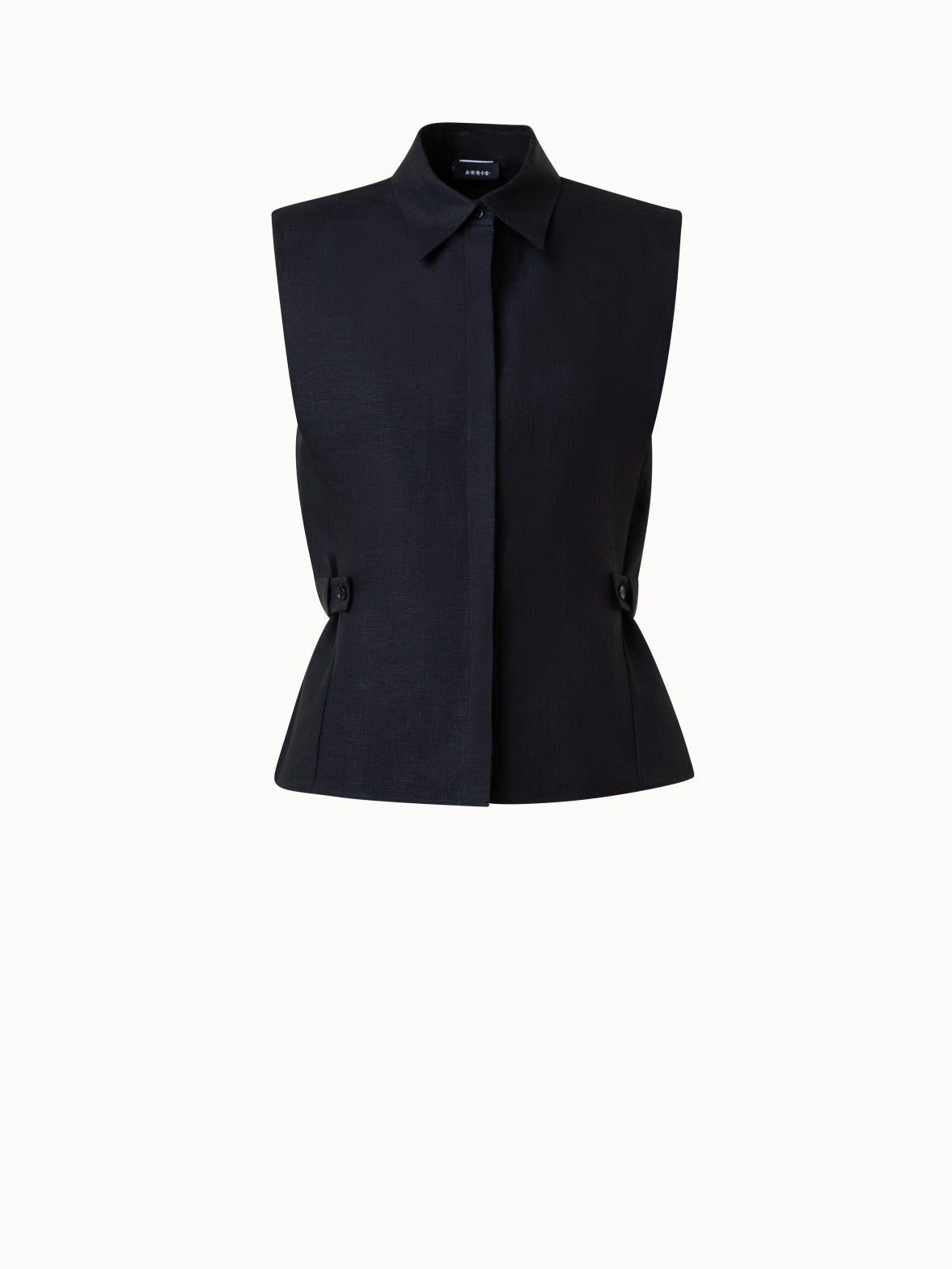 Linen Voile Blouse - black