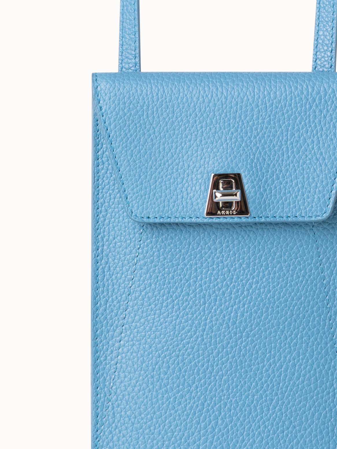 Anouk Phone Pouch in Leather - blue
