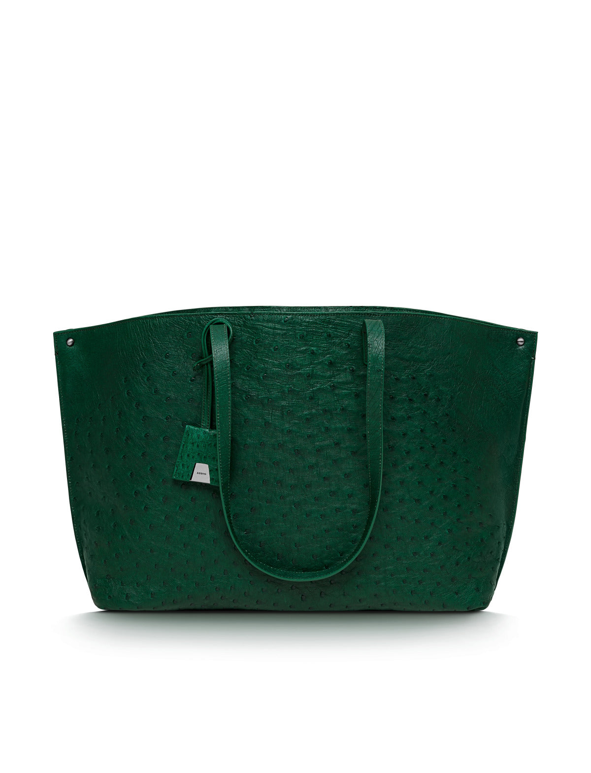 Medium Ai Shoulder Bag In Ostrich Leather - green