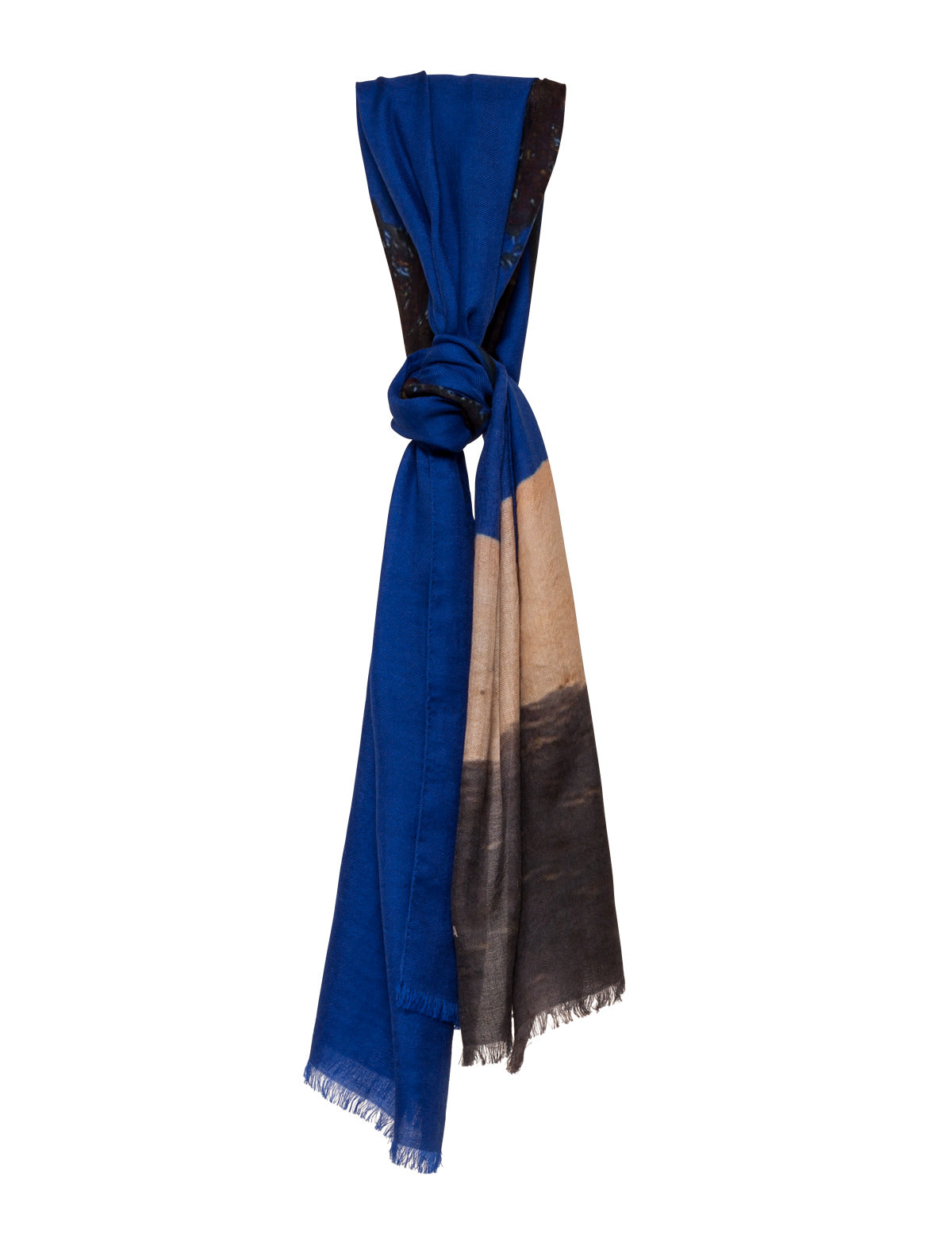 Schal mit Muro-Print - Blau