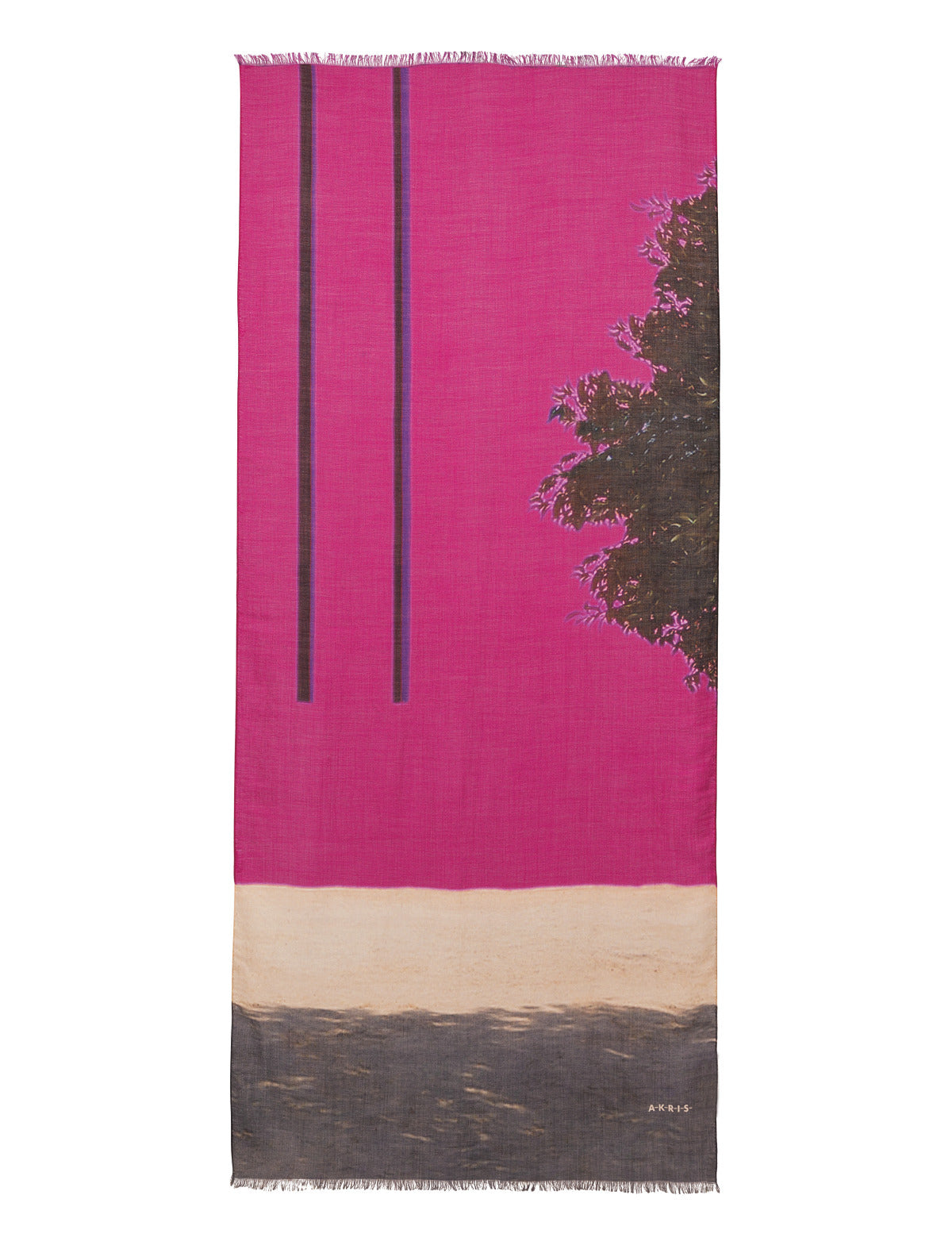 Schal mit Muro-Print - Rosa - Schwarz