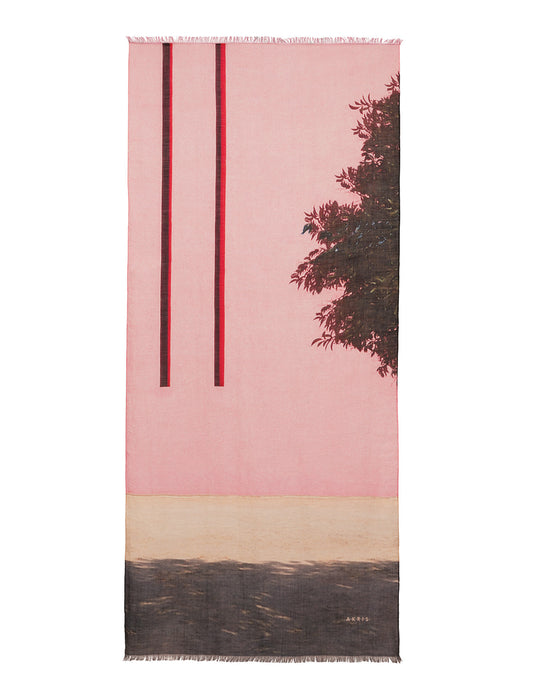Schal mit Muro-Print - Rosa