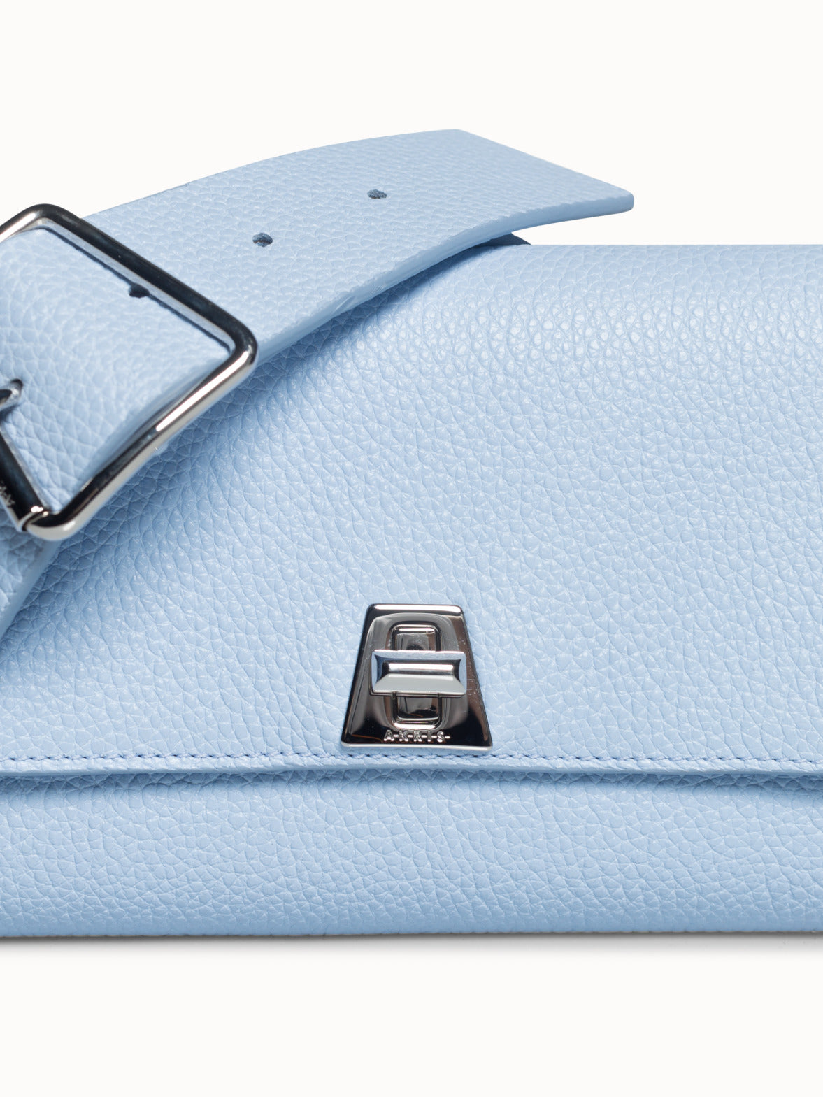 Gürteltasche und Clutch aus Kalbsleder mit abnehmbarem Gürtel - Blau