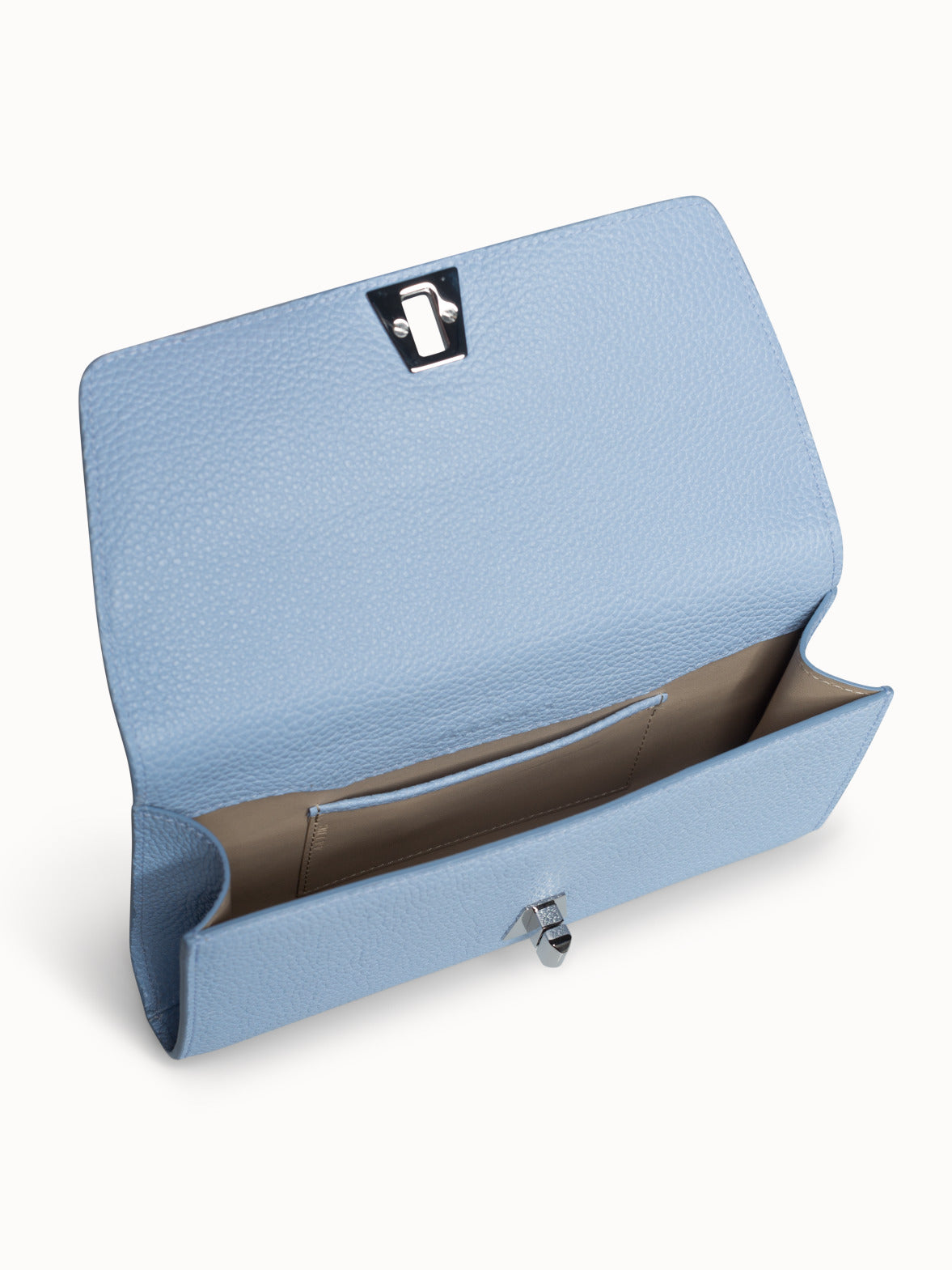 Gürteltasche und Clutch aus Kalbsleder mit abnehmbarem Gürtel - Blau
