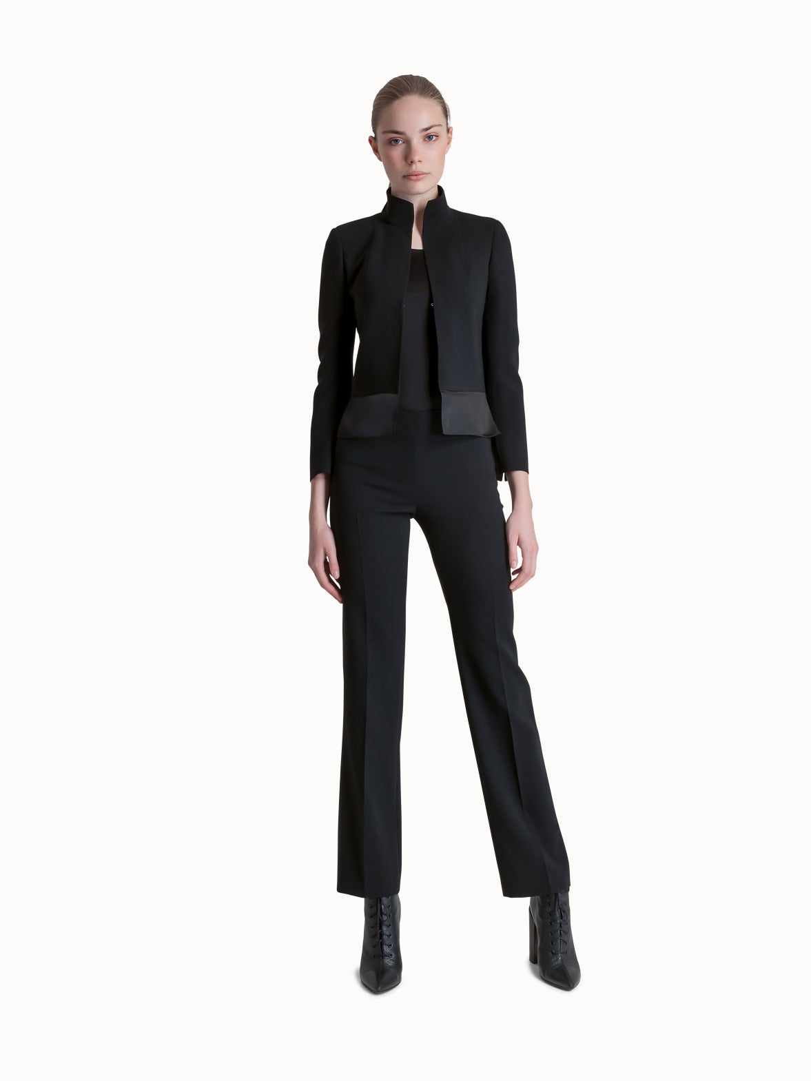 Jacke aus Double-Face-Wolle - Schwarz