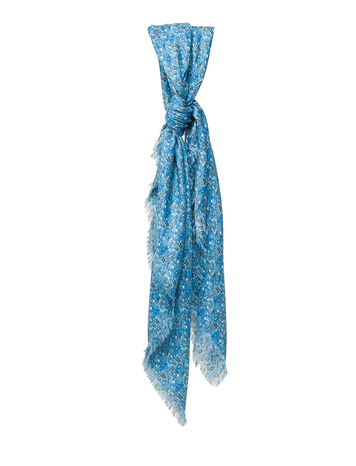 Schal mit Chefchaouen-Print - Dunkelblau - Weiss - Grau - Blau