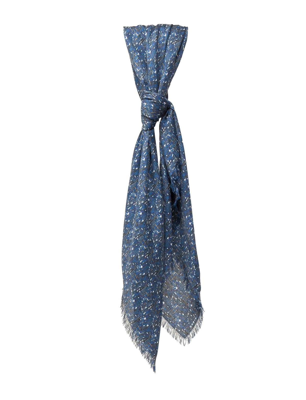 Schal mit Chefchaouen-Print - Schwarz - Dunkelblau - Grau - Blau - Weiss