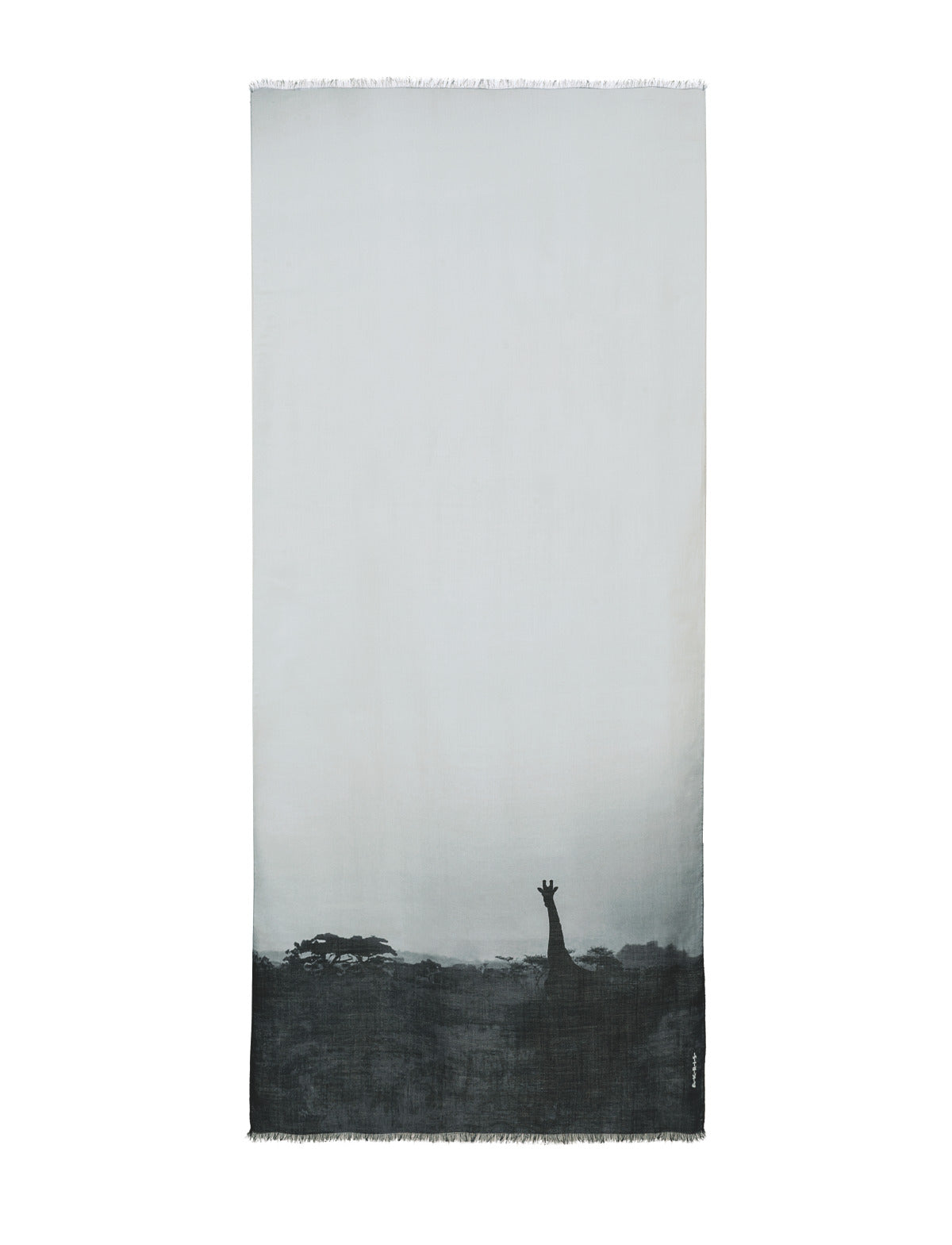 Schal mit Giraffen-Print - Schwarz - Dunkelblau - Blau